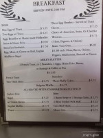 The Hogans Cafe menu