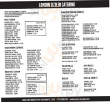 London Sizzler Indian Bar & Grill menu