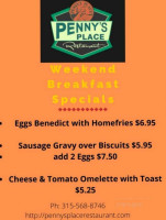 Penny's Place menu