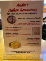 Andre's Pizza menu