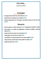 Hotel Restaurant de Paris menu