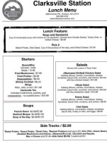 Clarksville Station menu