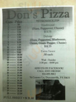 Don's Pizza inside