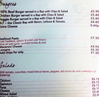 Mario's Plaice menu