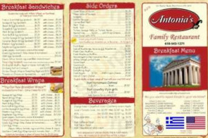 Antonia's Family menu