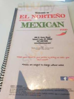 El Norteno menu