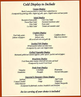 Richfield Regency Caterers menu