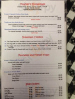 Frazier's Cafe menu