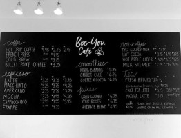 The Yoga Garden Bee-you Cafe menu