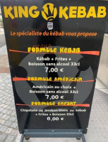 King Kebab menu