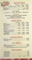 Mr Assante Pizza menu