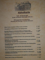 Gasthof zum Schwanen menu