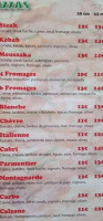 La Tour De Pizza menu