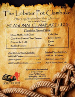 The Lobster Pot menu