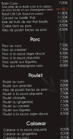 Chez Riz menu