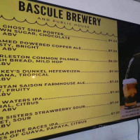 Bascule Brewery And Public House menu