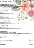 Le Jardin menu