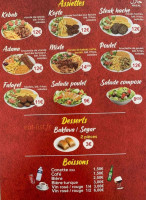 Ankara Kebab menu