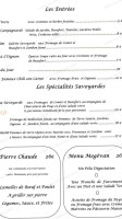 La Demi Lune menu