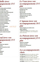 Aux Artisans de Neuilly menu