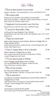 Le Blue Bay menu