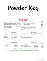 Powder Keg menu