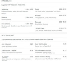 Fat Bellies Delivery menu