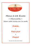 Le Logis Saint Martin menu