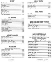 Jade Terrace menu