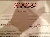 Spazio Ristorante menu