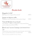 Auberge De La Couronne menu