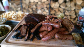 Twin Smokers Bbq food