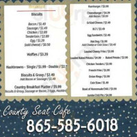 County Seat Cafe menu