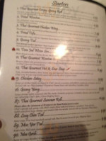 Thai Gourmet menu