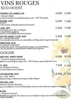 Le Jardin menu