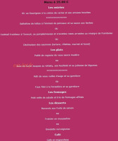 Le Villageois menu