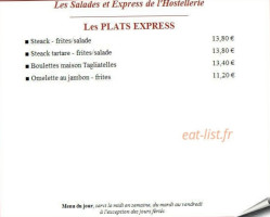 Hostellerie De La Vallée menu