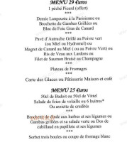 Du Chemin Des Dames menu