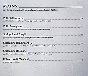 Ischia Ristorante menu