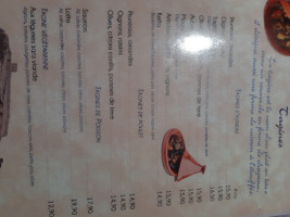 Palais Marocain menu