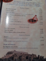 Palais Marocain menu