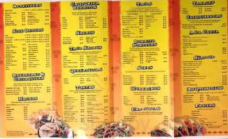 Tres Hermanos menu