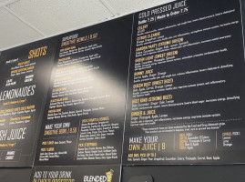 Blended Smoothie Juice menu