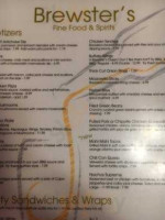 Brewsters At The Dykman menu