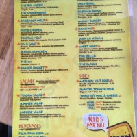 Toasted Windermere menu