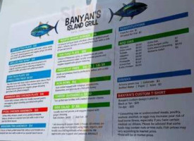 Banyan's Island Grill menu