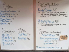 Copney's Bbq menu