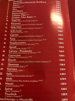 Pizzeria Napoli menu