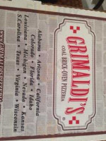 Grimaldi's Pizzeria menu