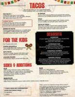 Rivera's Mexican Food menu